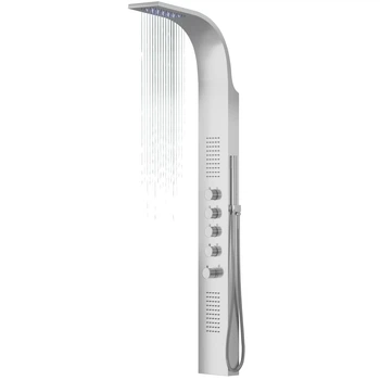 Душевая панель Corsan Samsara inox LED с термостатом S003TSLLED