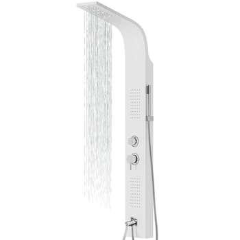 Душевая панель Corsan Alto white LED с изливом A017MWHLEDW