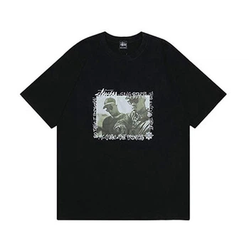 Футболка Stussy gang starr oversize колір чорний, Розмір XL