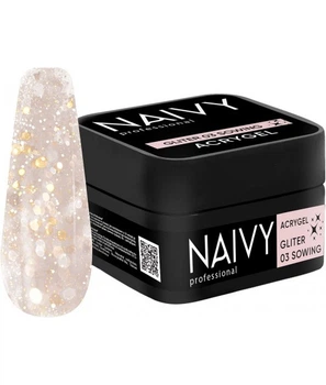 Акриловый гель для ногтей Naivy Professional Gliter 03 Sowing 30 мл