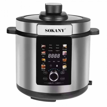 Многофункциональная мультиварка-скороварка SOKANY 7л 1500вт нержавеющая сталь