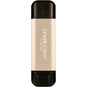 Флеш-накопитель Transcend USB флеш накопичувач 512GB JetFlash 930C Gold-Black USB 3.2/Type-C (TS512GJF930C)