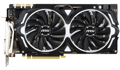 Відеокарта MSI GTX 1080 8Gb Armor OC (GTX 1080 Armor 8G OC) (GDDR5X, 256 bit, PCI-E 3.0 x16) Б/в