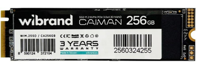 Накопичувач SSD Wibrand m.2 NVMe 256GB Caiman 240 250 (WIM.2SSD/CA256GB)