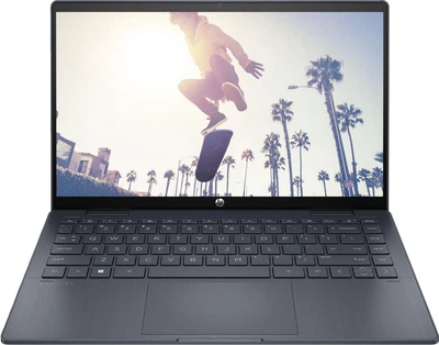Ноутбук HP 14 Pavilion x360 14-ek2001ua FHD IPS Touch, Intel 7-150U, 16GB, F1024GB, UMA, DOS, синій (AQ8N9EA)