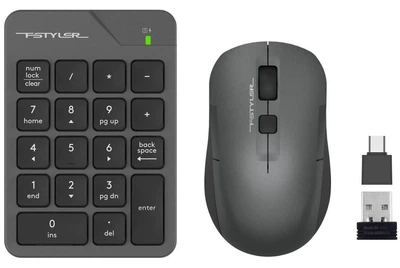 Комплект (Клавиатура и мышь) A4Tech FG1600C Air2 Grey (FG1600C Air2 (Grey))