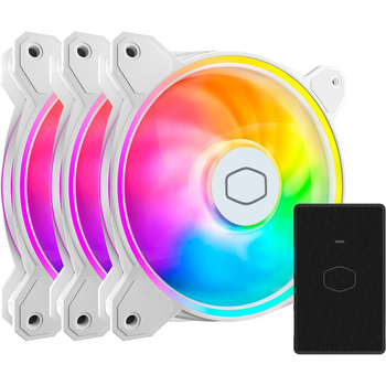 Комплект вентиляторів Cooler Master MasterFan MF120 Halo2 3 in 1 White (MFL-B2DW-213P2-R2)
