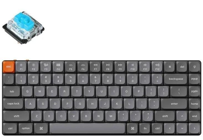 Клавіатура Keychron K3 Max 84 Key Gateron MX 2.0 Blue White LED Black (K3MA2_KEYCHRON)