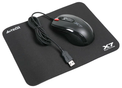 Комплект (Мышь и Коврик) A4Tech X-710BK USB Black + X7-200MP Black (X-7120) (X-7120 - 1)
