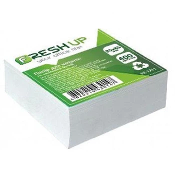 Блок бумаги для заметок Fresh Up FR-1412 клееный 80*80 мм белый 400 листов