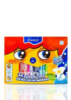Фломастеры 36цветов Super Washable, в коробке Marco 1630-36CB