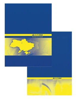 Книга учета канцелярская UKRAINE, А4, 192арк., клетка, офсет, твердая ламин.обкл., ассорти BM.2404