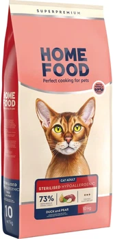 Сухий корм для кішок Home Food для стерилізованих з качкою та грушею