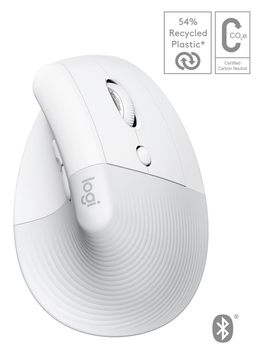 Бездротова миша Logitech Lift for Mac Vertical Ergonomic Bluetooth Off-White (910-006477)