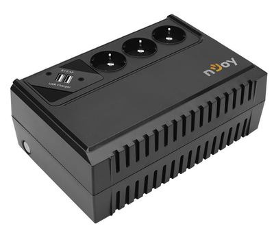 Джерело безперебійного живлення Njoy Renton 650 (UPLI-LI065RE-CG01B) Lin.int., AVR, 3 x евро, USB , пластик (Renton 650 USB)