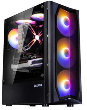 Корпус Zalman N4 Rev.1 Tempered Glass без БЖ Black (N4REV.1) Без БП