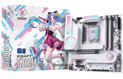 Материнська плата Maxsun iCraft B760M CROSS (MS-ICRAFT B760M CROSS) (Socket 1700, Intel B760, Micro-ATX)