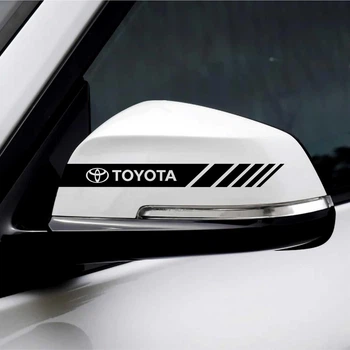 Наклейки на зеркала Toyota полоса 19,5*2,0 cм чёрный
