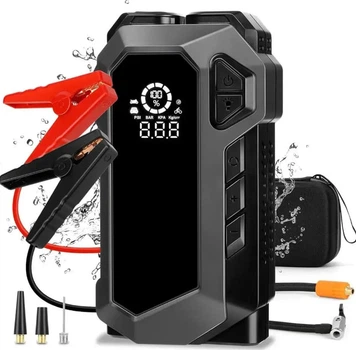 Пусковое устройство для авто с компрессором Jump Starter Quicko, Power Bank емкостью 10000мАч Black (DM-9556)