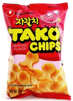 Корейские снеки Nongshim Tako Chips Seafood Flavor 60г