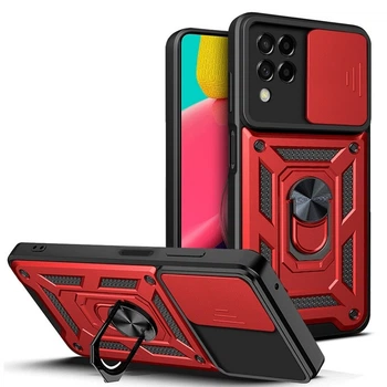 Чехол Fiji Camera Defence для Samsung Galaxy M33 5G (M336) бампер с защитой камеры и подставкой Red