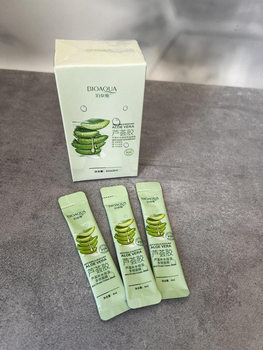 Нічна гелева маска для обличчя Bioaqua Aloe 20 шт x 4мл (VS)