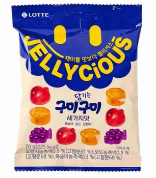 Жевательные конфеты Lotte Jellycious Gummy Fruit Jelly 70г
