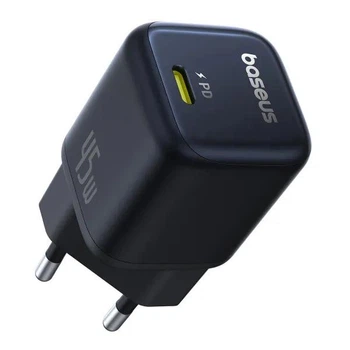 Зарядний мережевий пристрій Baseus PicoGo GaN Fast Charger 45W Type-C з функцією швидкої зарядки QC3.0+PD3.0 (P10176800123-00) Black