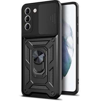 Чехол Fiji Camera Defence для Samsung Galaxy S21 (G991) бампер с защитой камеры и подставкой Black