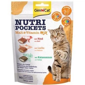 Ласощі для котів GimCat Nutri Pockets мультивітамінний мікс 150 грам