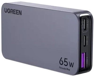 Зарядний пристрій UGREEN Nexode Pro 65W GaN Ultra-Slim Fast Charger (x753), мережевий, PD3.0, QC4.0, USB-С, USB-A, ультратонкий