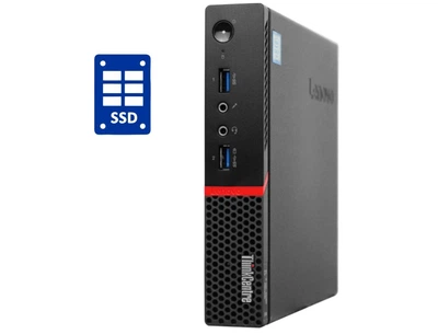 Неттоп Б-класс Lenovo ThinkCentre M700 Tiny USFF / Intel Core i3-6100T (2 (4) ядра по 3.2 GHz) / 4 GB DDR4 / 128 GB SSD M.2 / Intel HD Graphics 530 / Блок питания в комплекте б/у