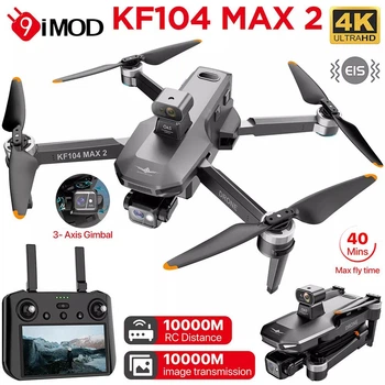 Квадрокоптер Kfplan KF104 Max - дрон с 4K и HD-камерами, ESC, 5G WI-FI, GPS, FPV, БК моторы, 6000м, до 30 мин.