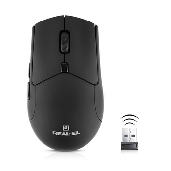 Мышь беспроводная REAL-EL RM-460W Black Store