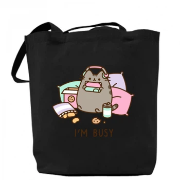 Шопер Pusheen I'm Busy Чорний