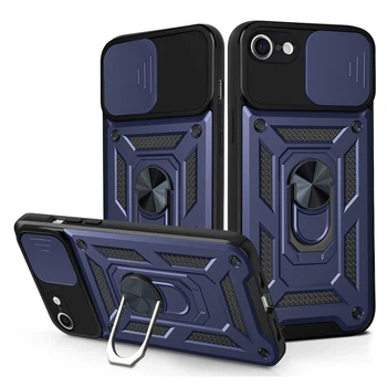 Чехол Fiji Camera Defence для Apple iPhone 8 бампер с защитой камеры и подставкой Dark Blue
