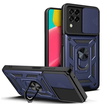 Чохол Fiji Camera Defence для Samsung Galaxy M53 5G (M536) бампер із захистом камери та підставкою Dark Blue