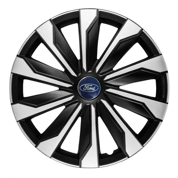 Автомобильные колпаки 4 Racing Typhoon Silver-Black R17 4 шт. (с логотипом Ford)