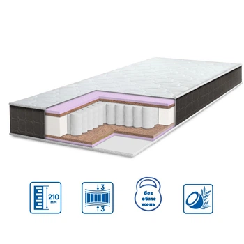 Матрац Eurosleep BRAVE "spring COCOS" - нестандарт за м.кв