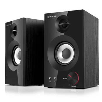 Колонки REAL-EL S-420 (black), MDF, 2x14W, BT (58802)