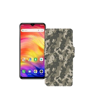 Чохол-книжка з екошкіри для телефону Ulefone Note 7P Хаки-зелений