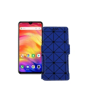 Чохол-книжка з екошкіри для телефону Ulefone Note 7P Синій ромб
