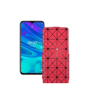 Чохол-флип з екошкіри для телефону Ulefone Note 9p Червоний ромб