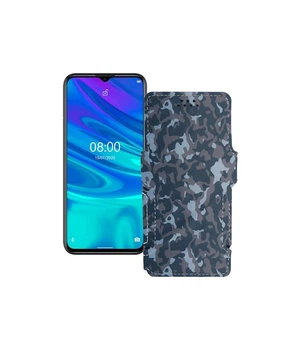 Чохол-книжка з екошкіри для телефону Ulefone Note 9p Хаки-синій
