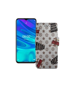 Чохол-книжка з екошкіри для телефону Ulefone Note 9p Луі-Вітон-білий