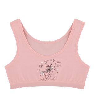 Топ для девочки с принтом Teddy Bear - Donella - 4571PB20 - 146-152 см - Персиковый
