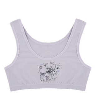 Топ для девочки с принтом Teddy Bear - Donella - 4571PB20 - 146-152 см - Светло-фиолетовый