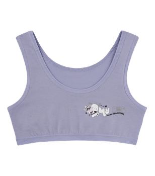 Топ для девочки с принтом My Dog - Donella - 4571PB76 - 134-140 см - Джинсовый