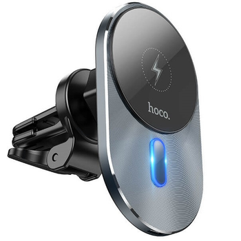 Автомобільний магнітний тримач HOCO CA91 |5W-15W Max| безпровідна зарядка MagSafe для iPhone 12 Сірий