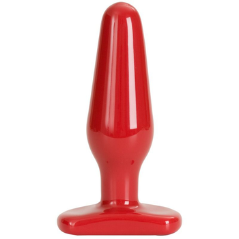 Червона середня анальна пробка Butt Plug Red - Slim Medium (00490000000000000)